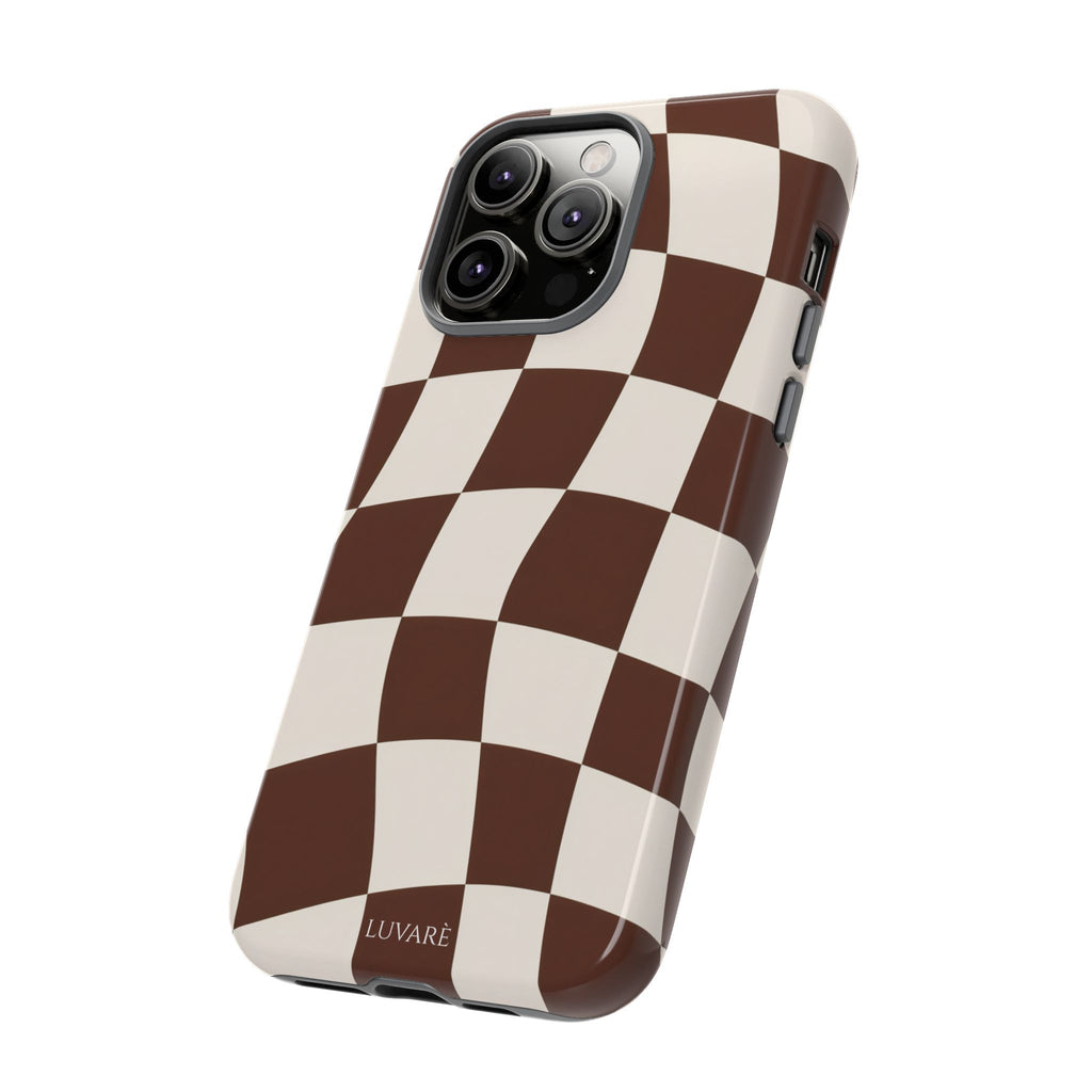 Brown Wavy Checkerboard Case