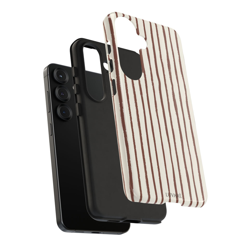 Brown Drawn Stripe Case