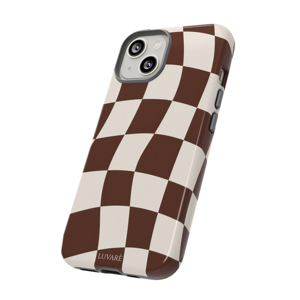 Brown Wavy Checkerboard Case