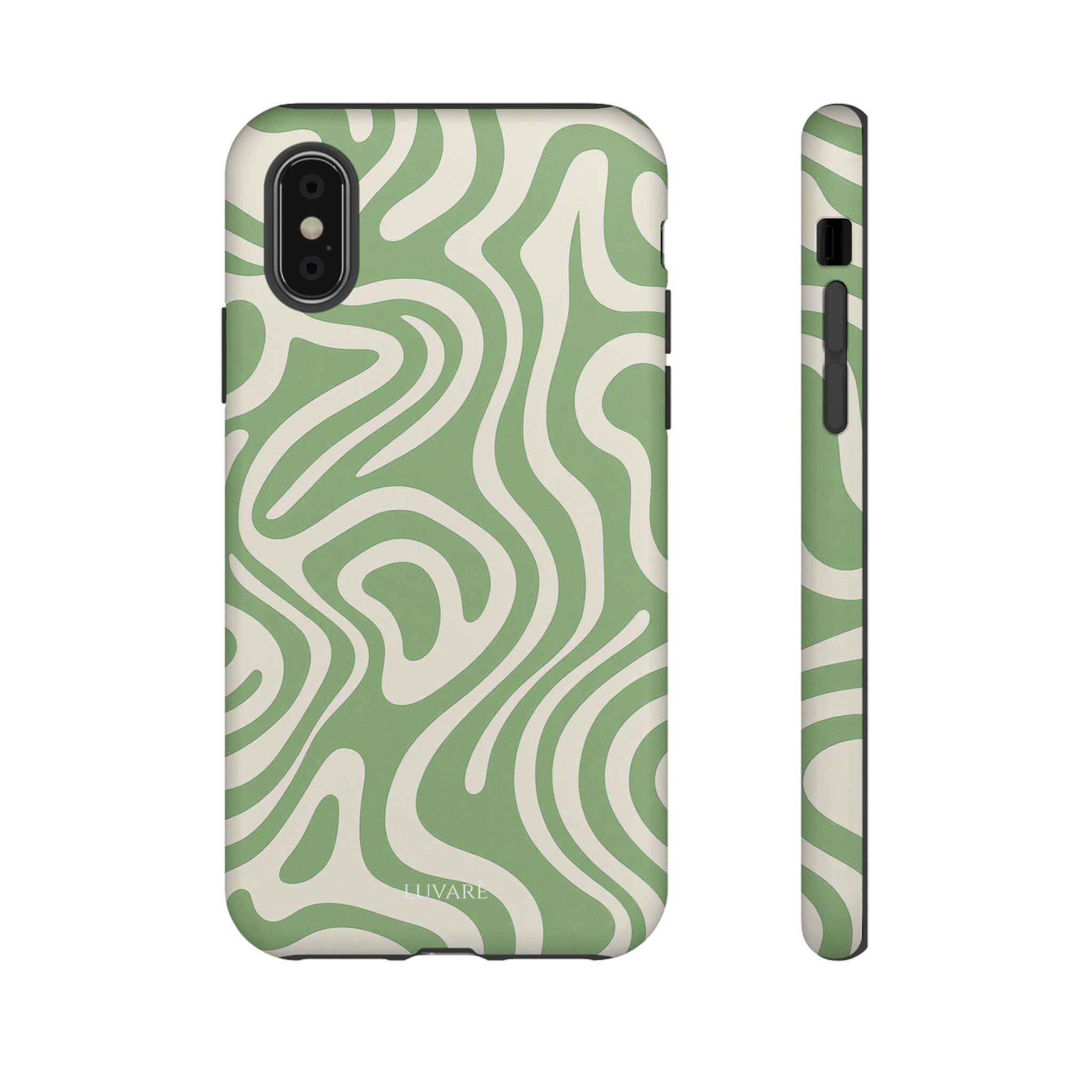 Abstract Green Swirl Phone Case