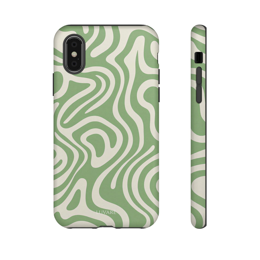 Abstract Green Swirl Phone Case