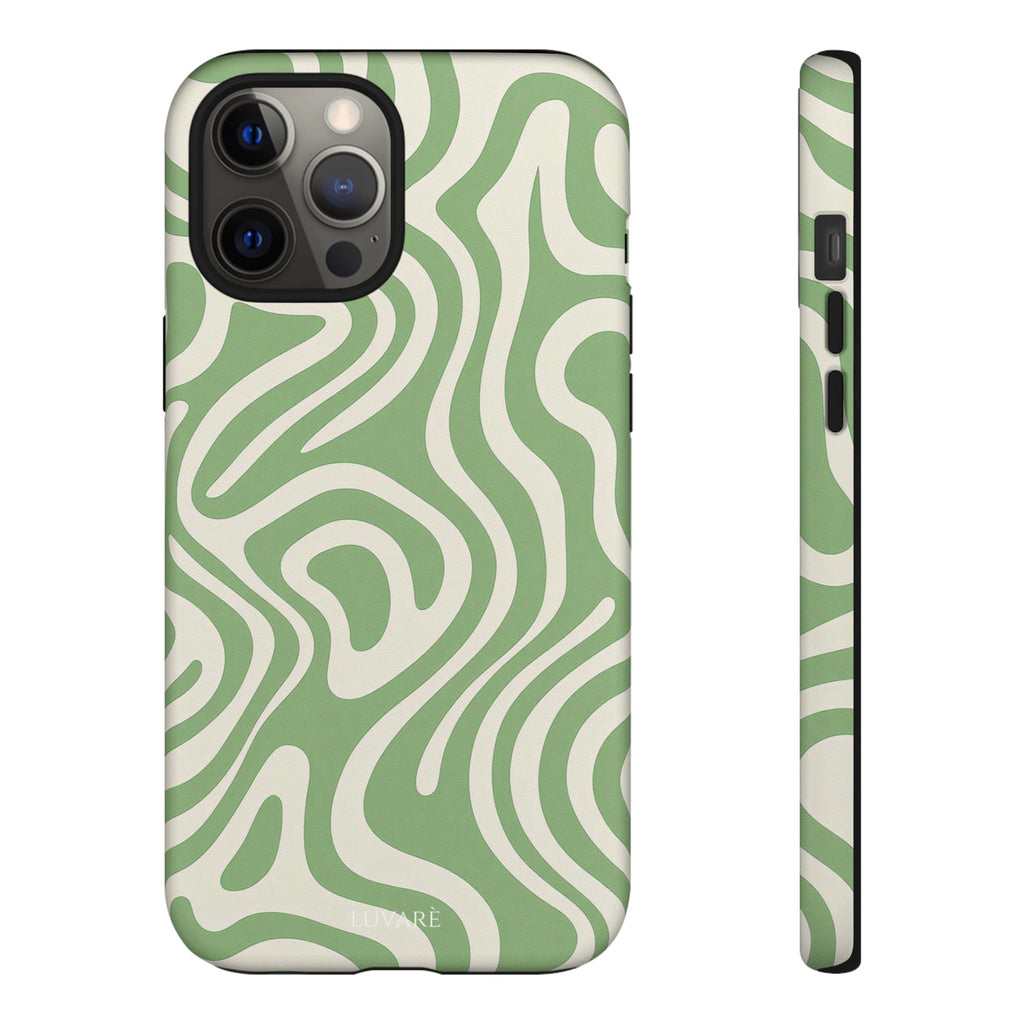 Abstract Green Swirl Phone Case
