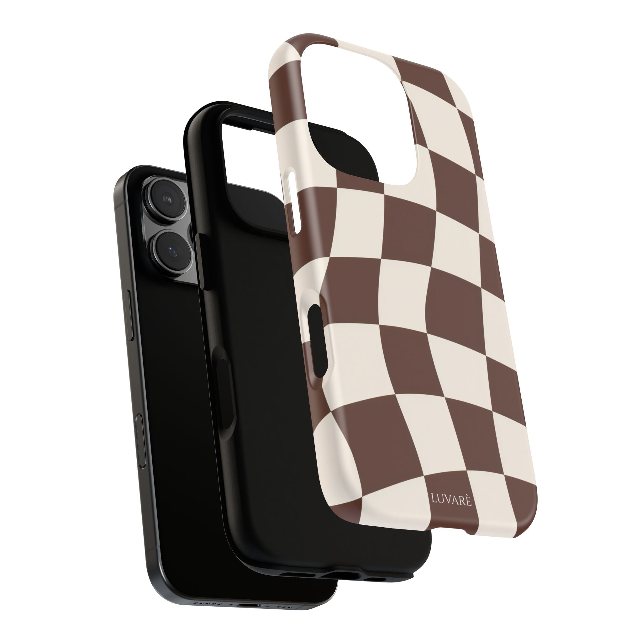 Brown Wavy Checkerboard Case