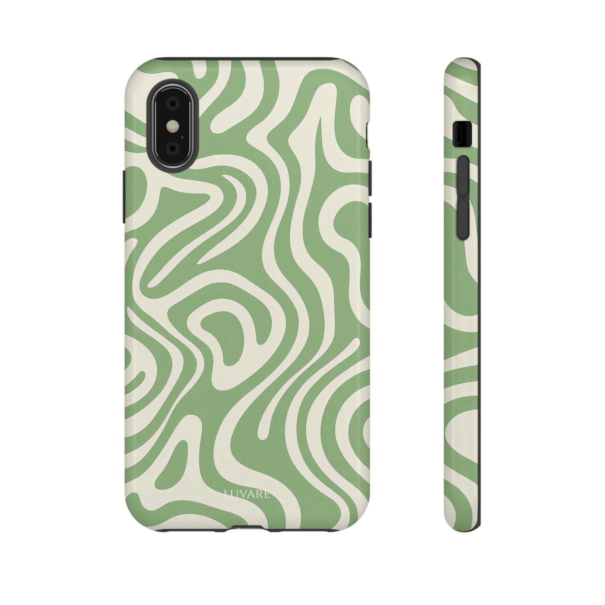 Abstract Green Swirl Phone Case
