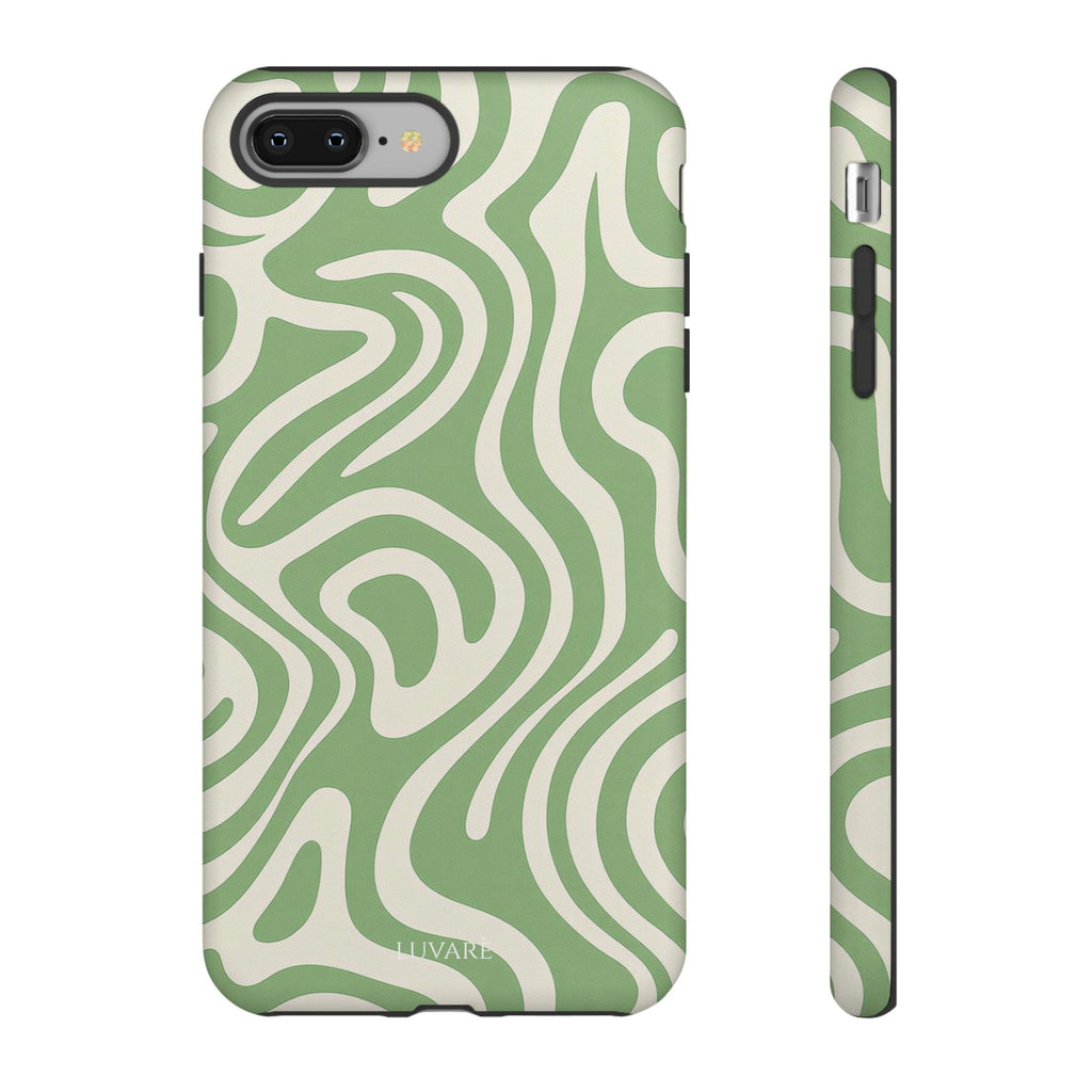 Abstract Green Swirl Phone Case