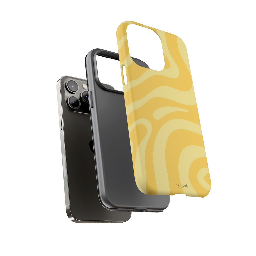 Yellow Retro Swirl Case