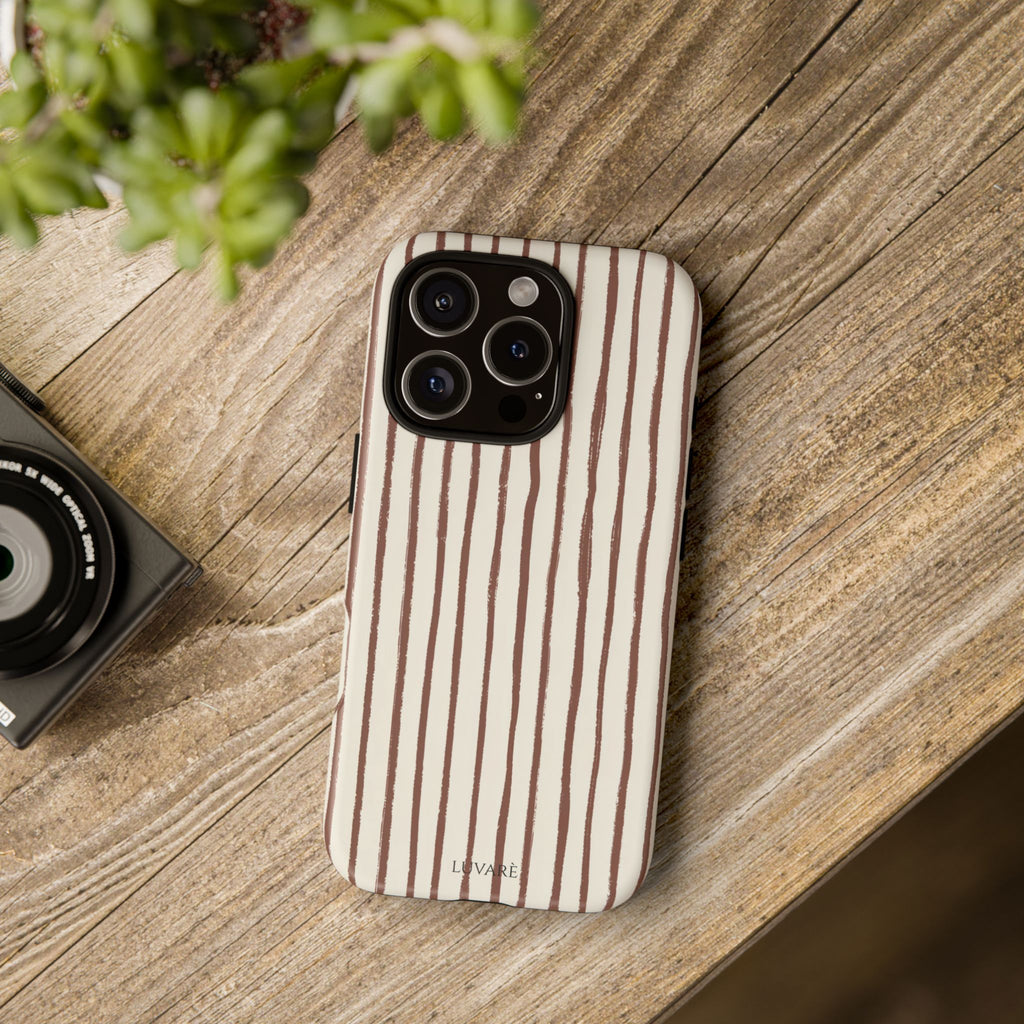 Brown Drawn Stripe Case