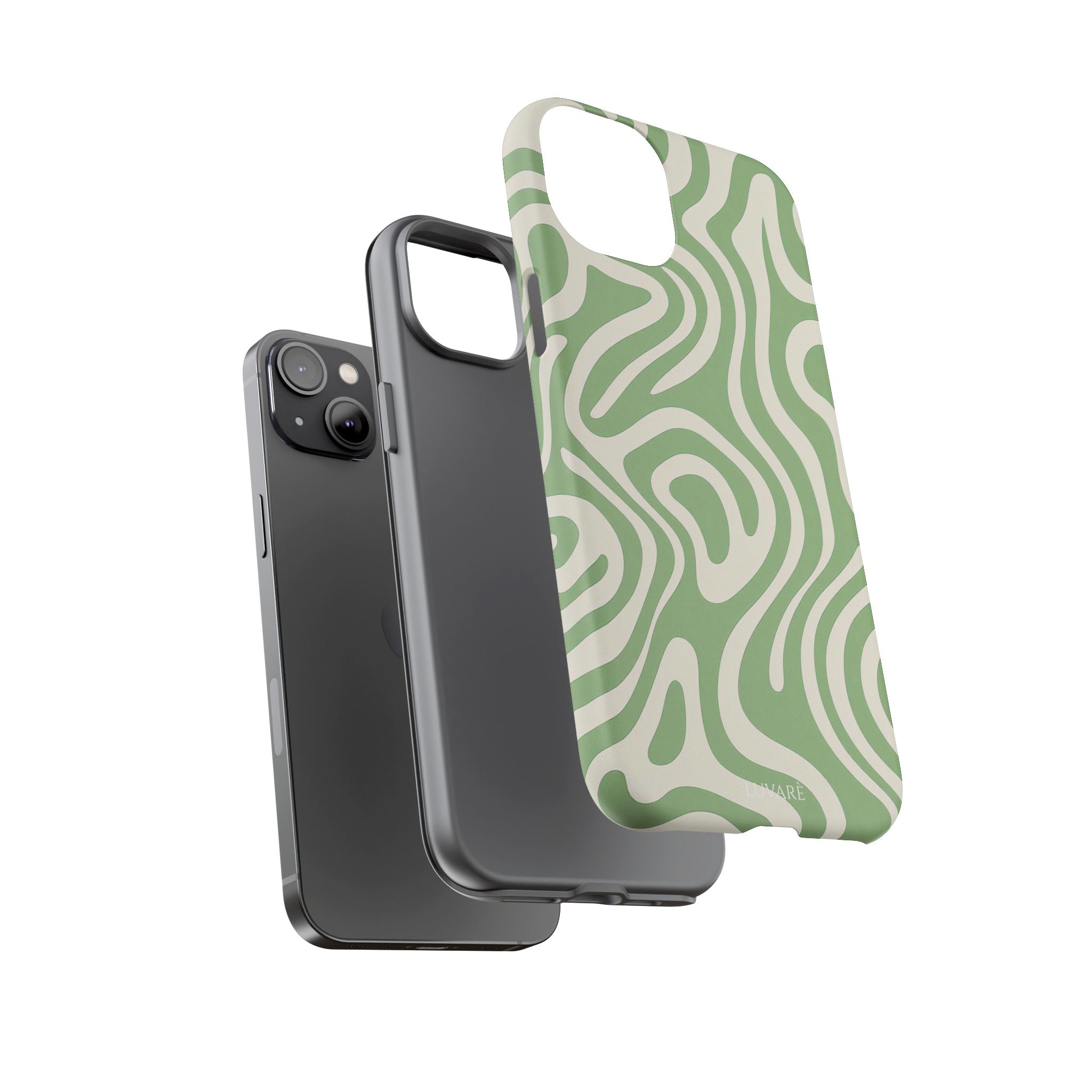 Abstract Green Swirl Phone Case