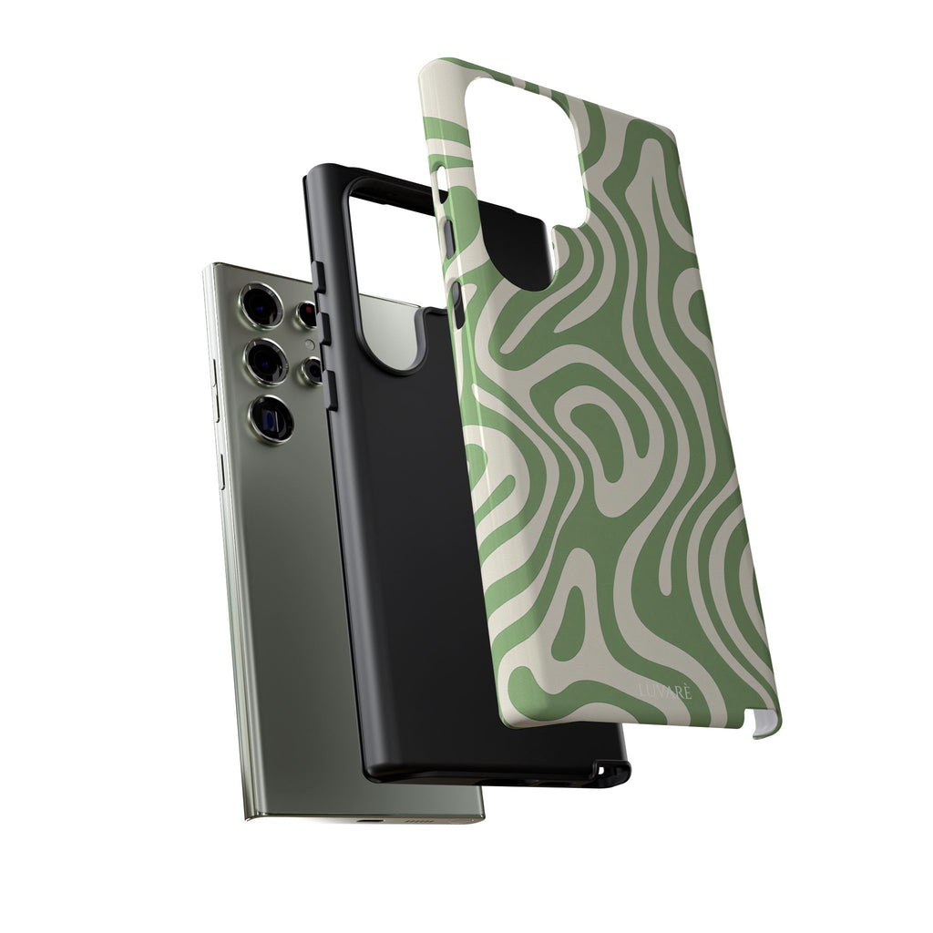 Abstract Green Swirl Phone Case