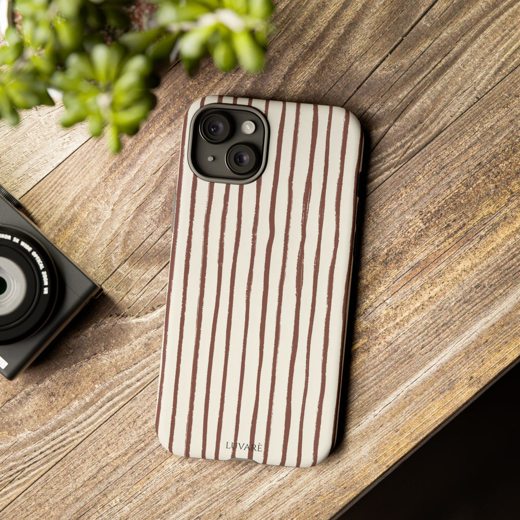 Brown Drawn Stripe Case
