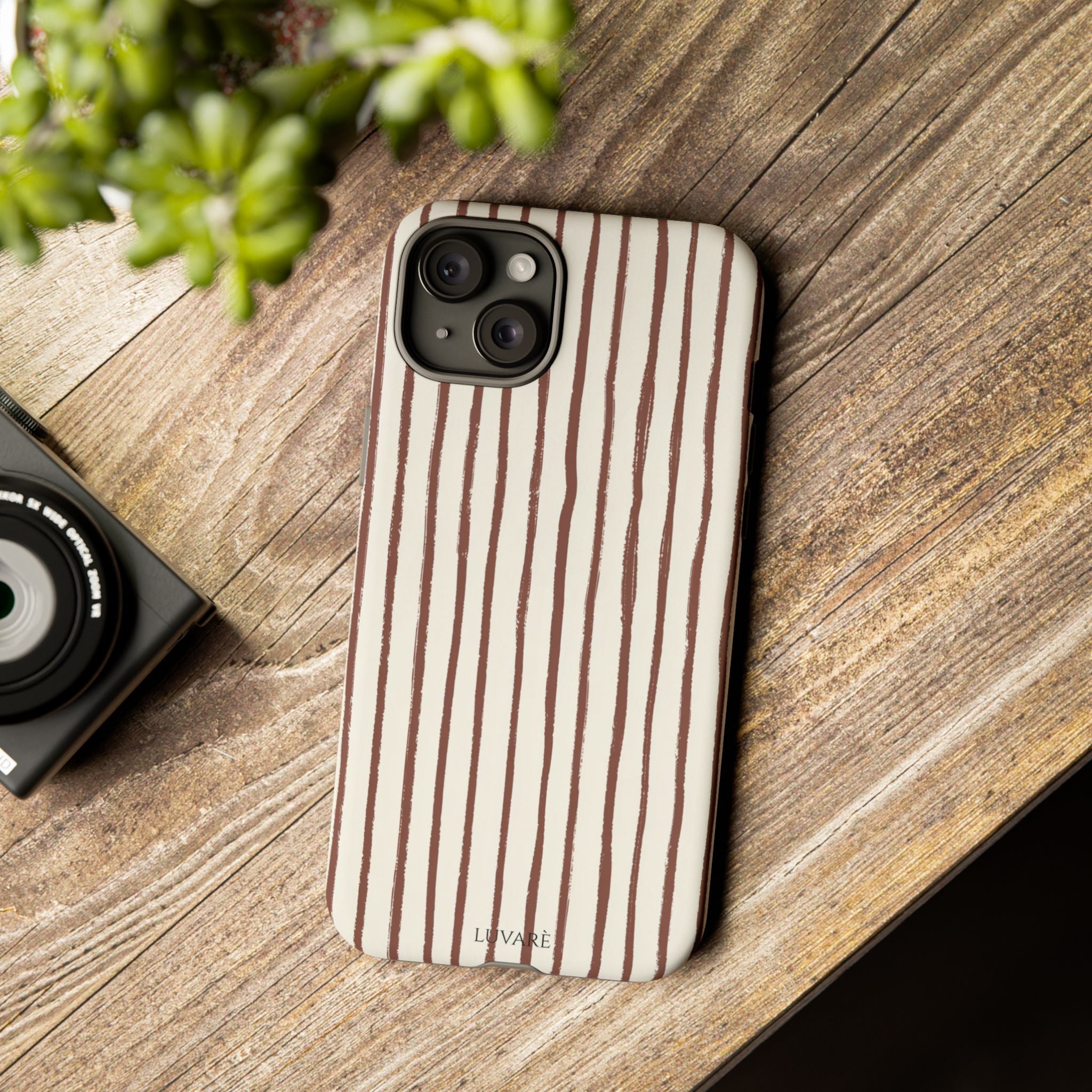 Brown Drawn Stripe Case