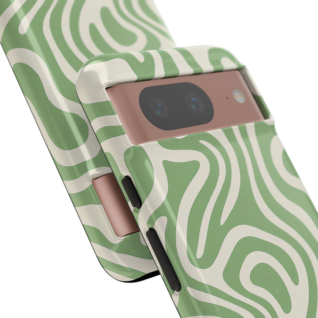 Abstract Green Swirl Phone Case