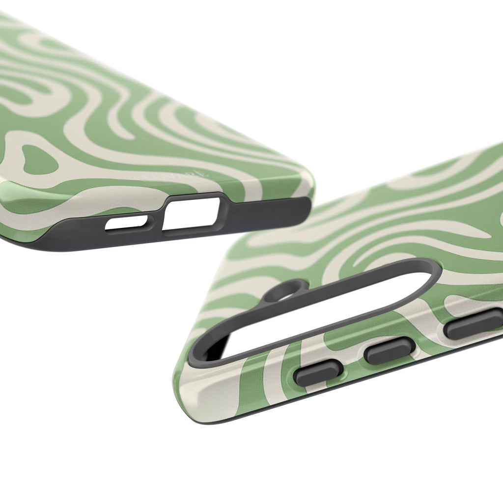 Abstract Green Swirl Phone Case