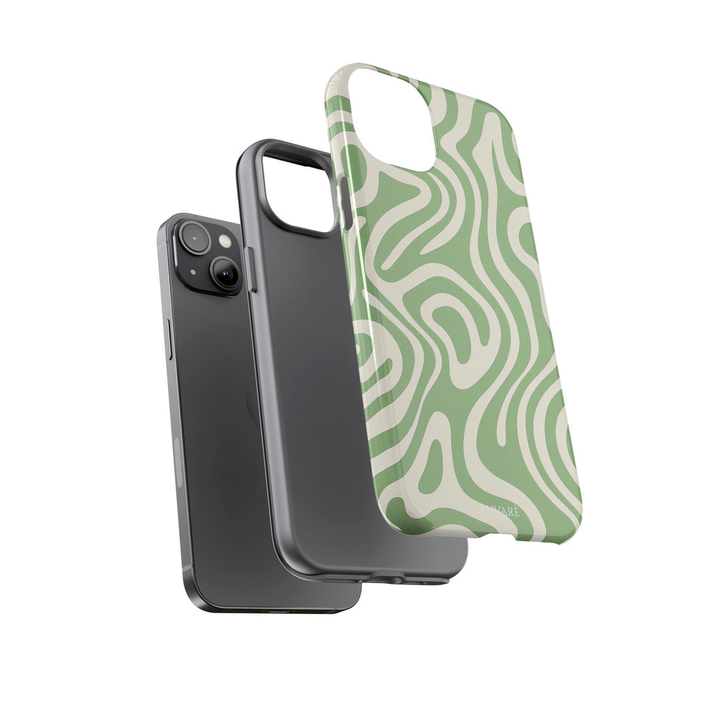 Abstract Green Swirl Phone Case