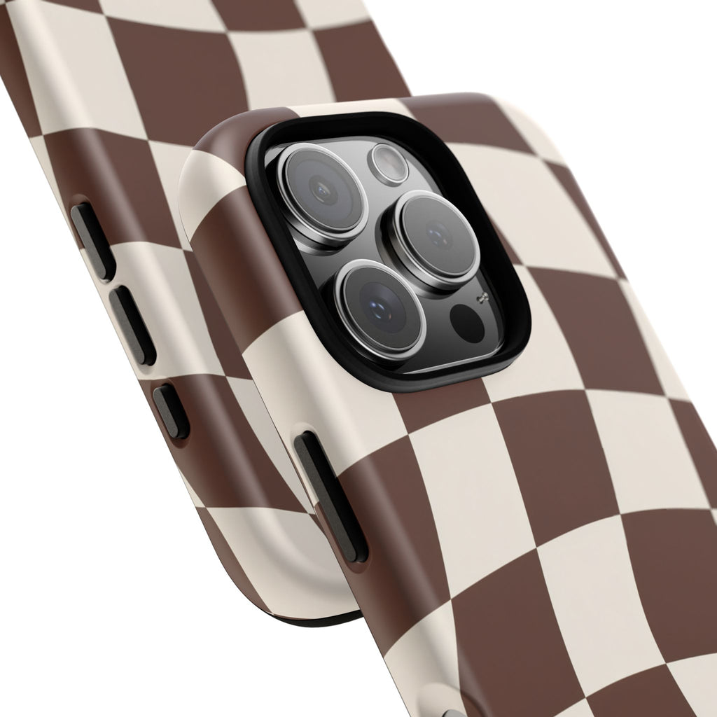 Brown Wavy Checkerboard Case