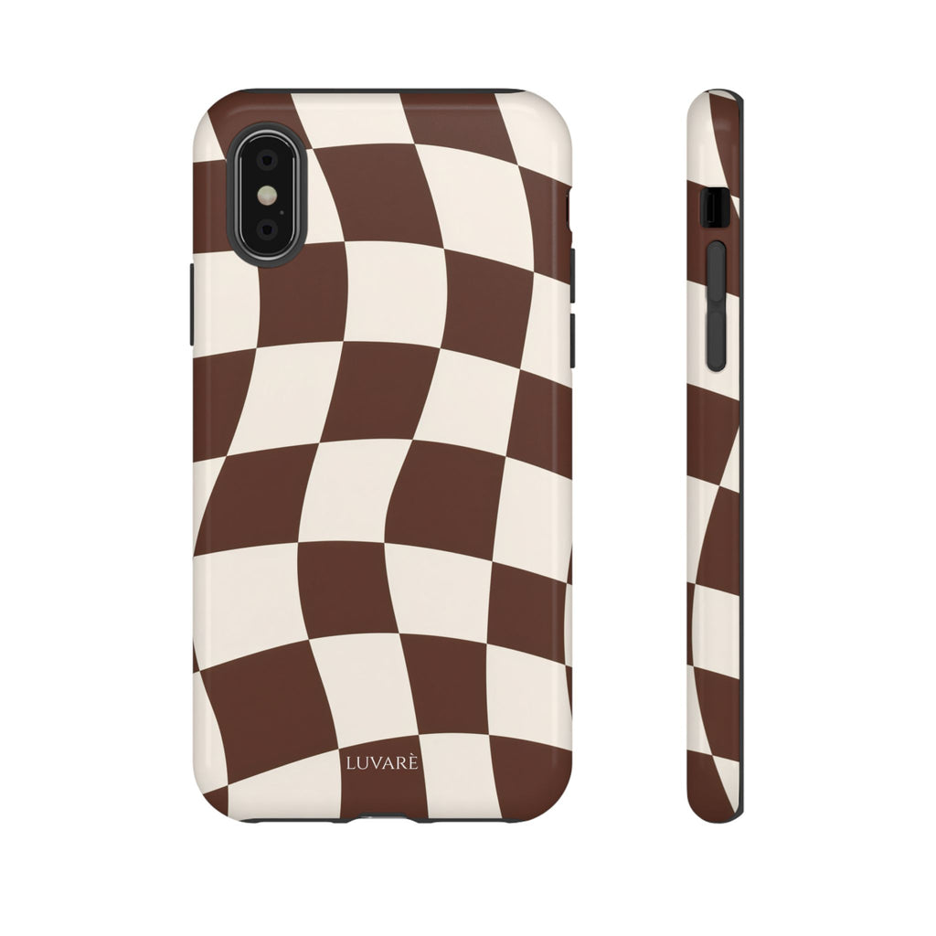 Brown Wavy Checkerboard Case