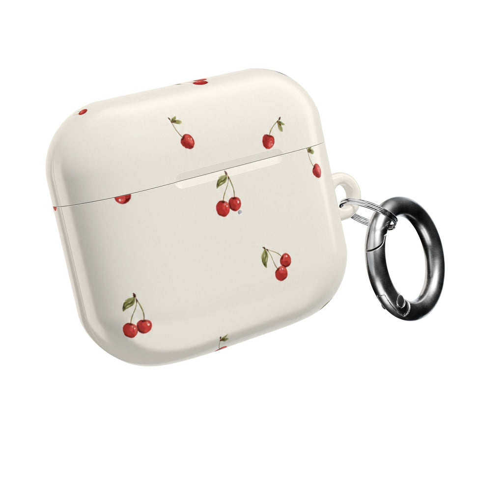 Cherry Pattern AirPod Case — Cute Retro Fruit Protective Cover