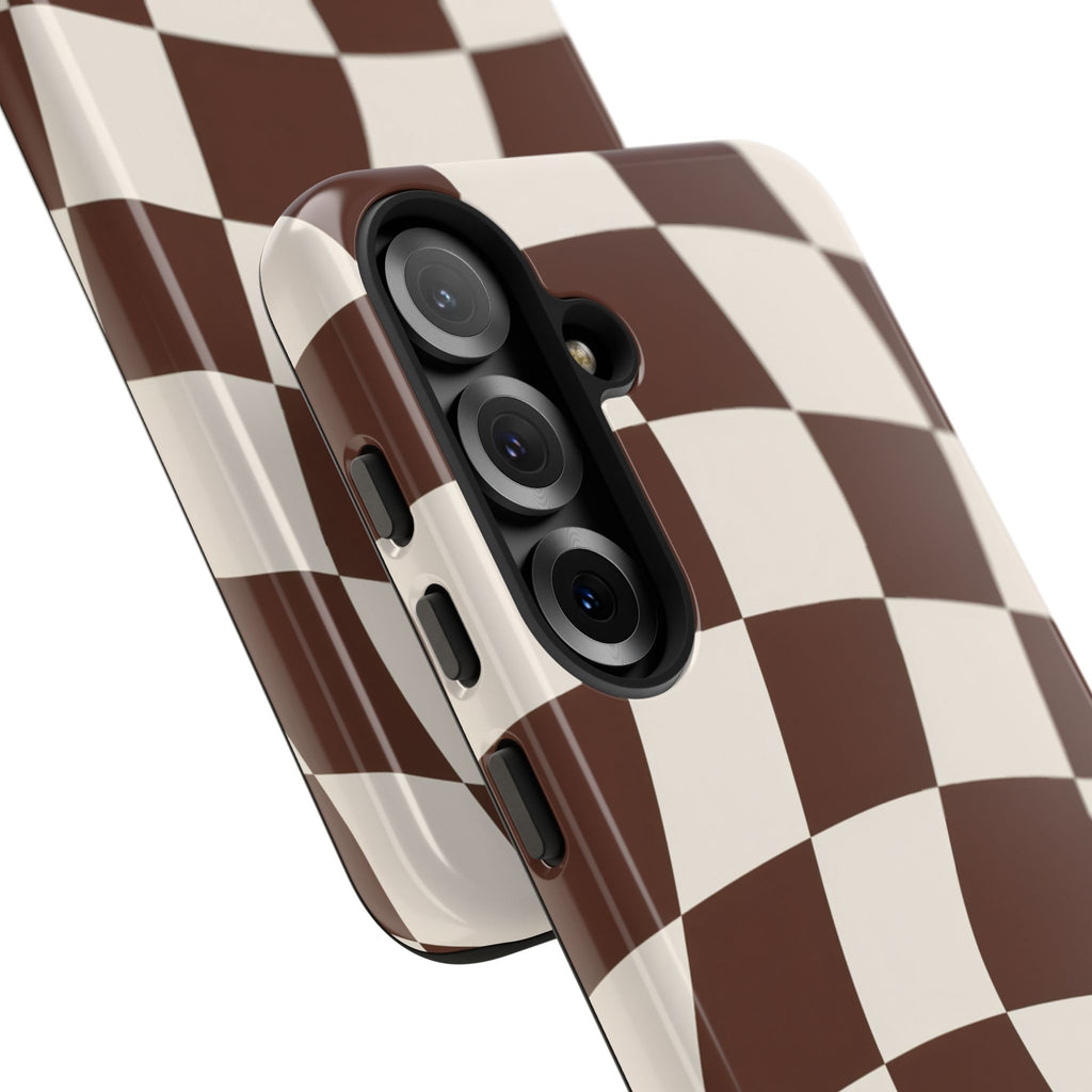 Brown Wavy Checkerboard Case