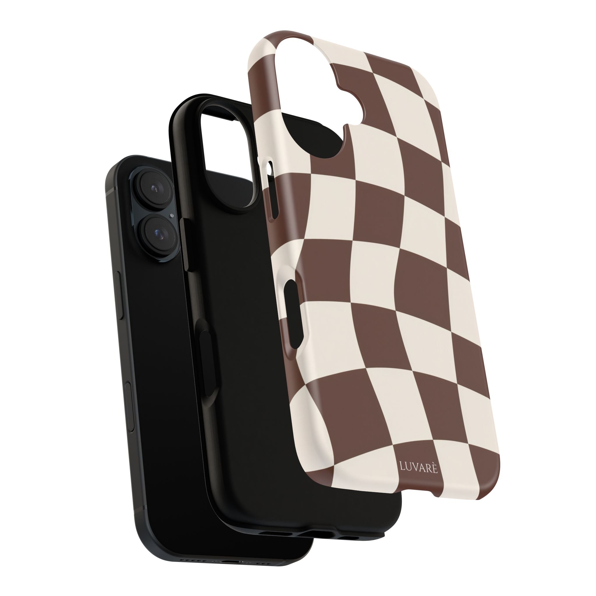 Brown Wavy Checkerboard Case