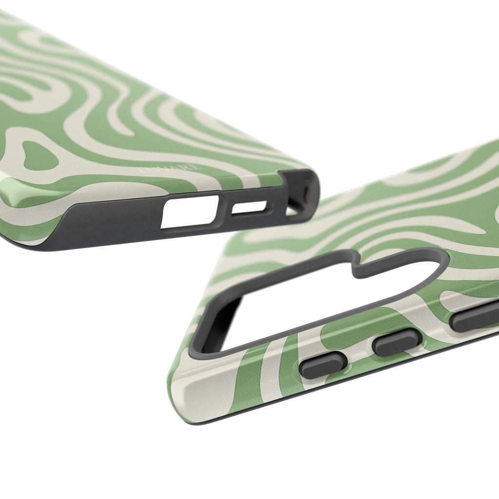 Abstract Green Swirl Phone Case