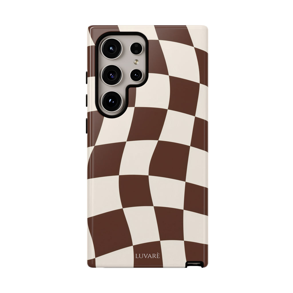 Brown Wavy Checkerboard Case