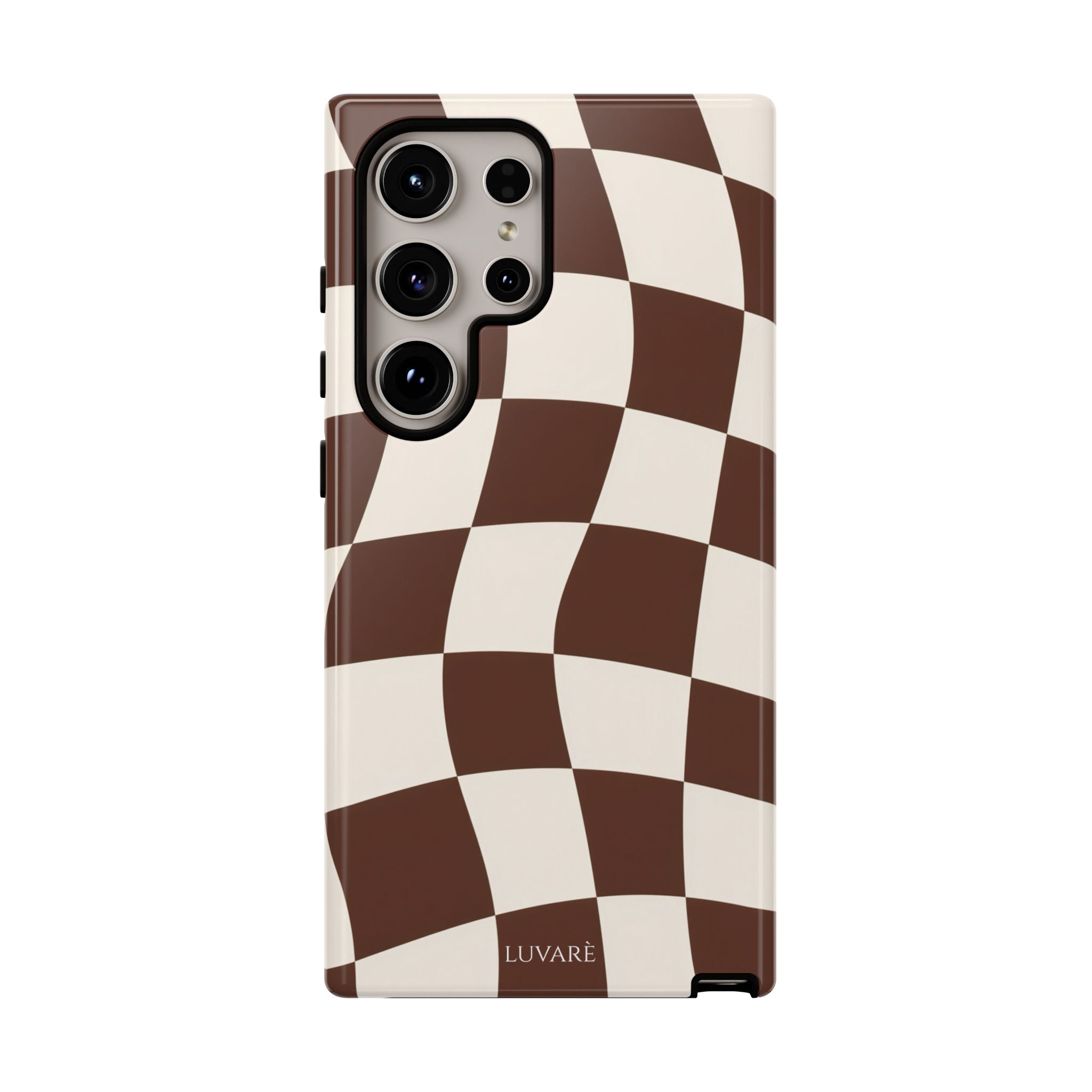 Brown Wavy Checkerboard Case