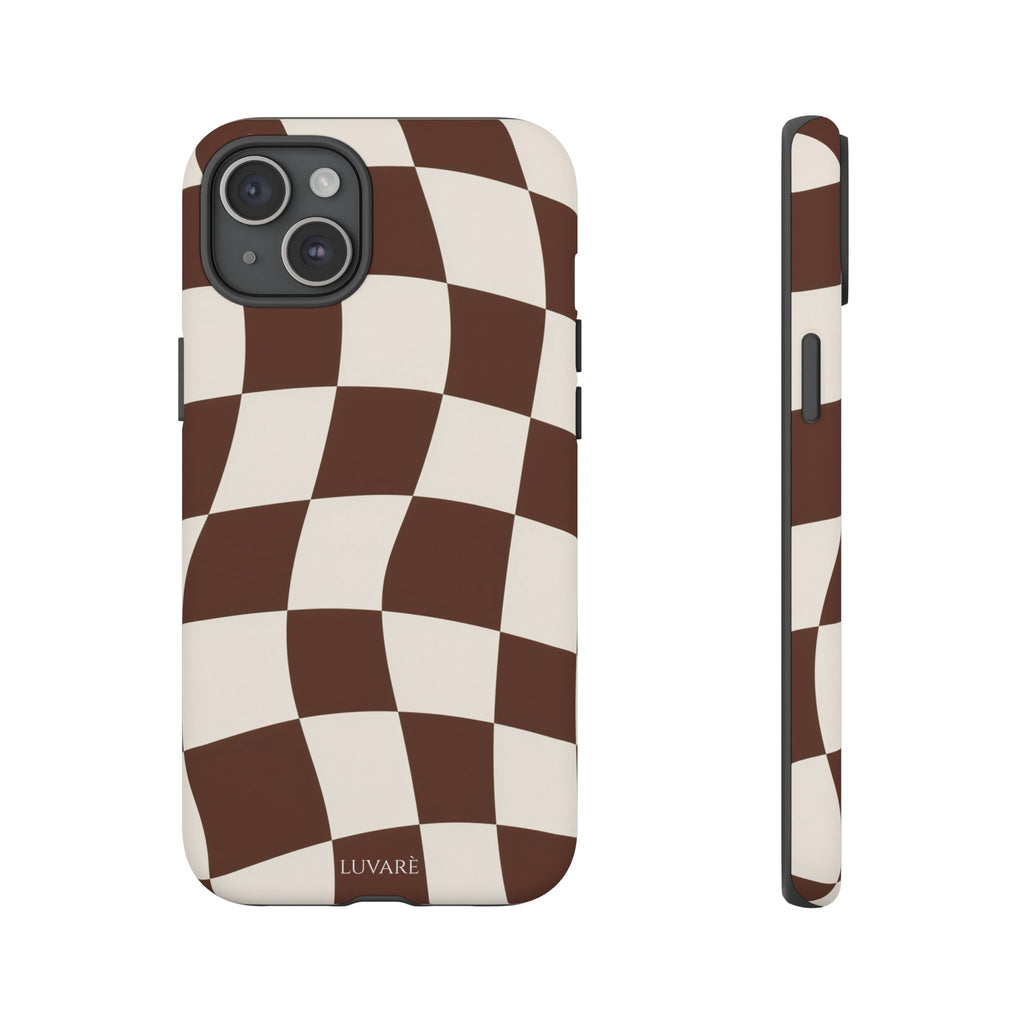 Brown Wavy Checkerboard Case