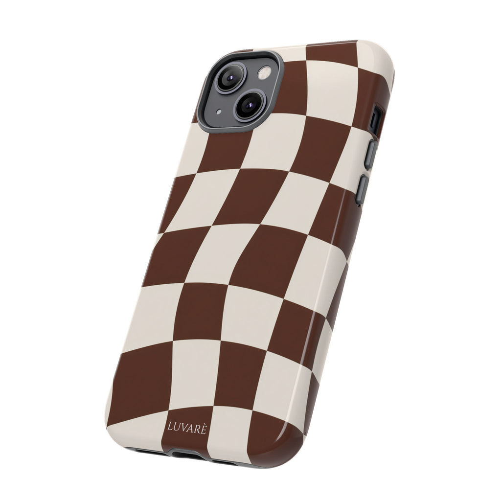 Brown Wavy Checkerboard Case
