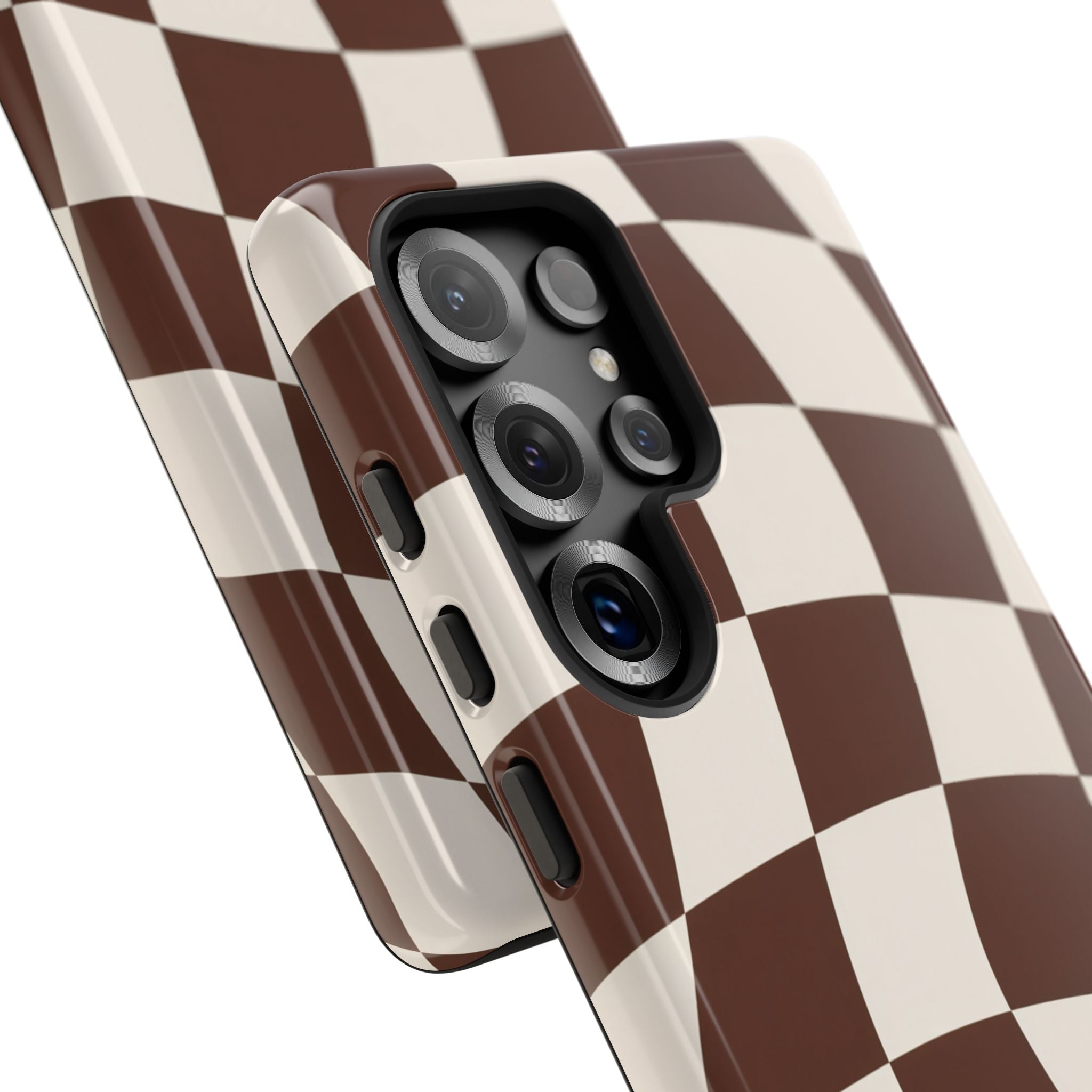 Brown Wavy Checkerboard Case
