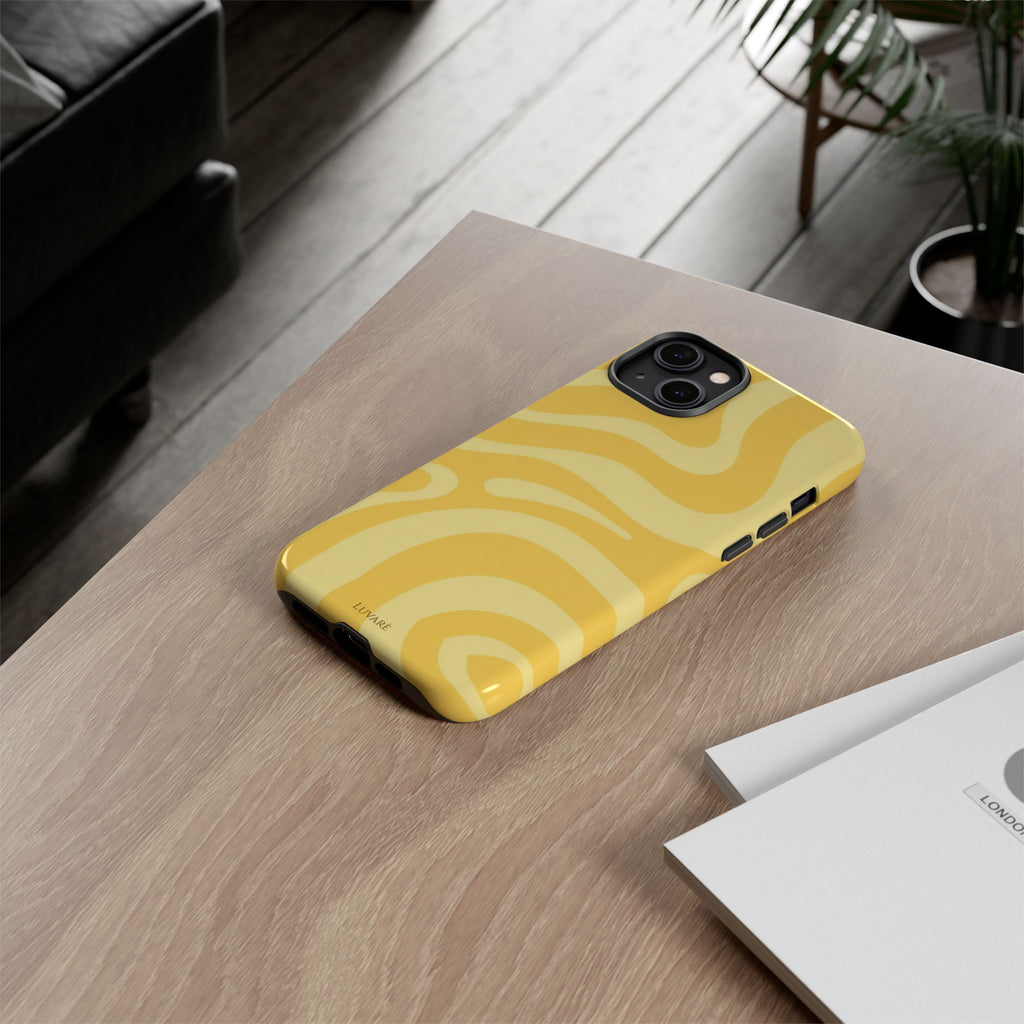 Yellow Retro Swirl Case