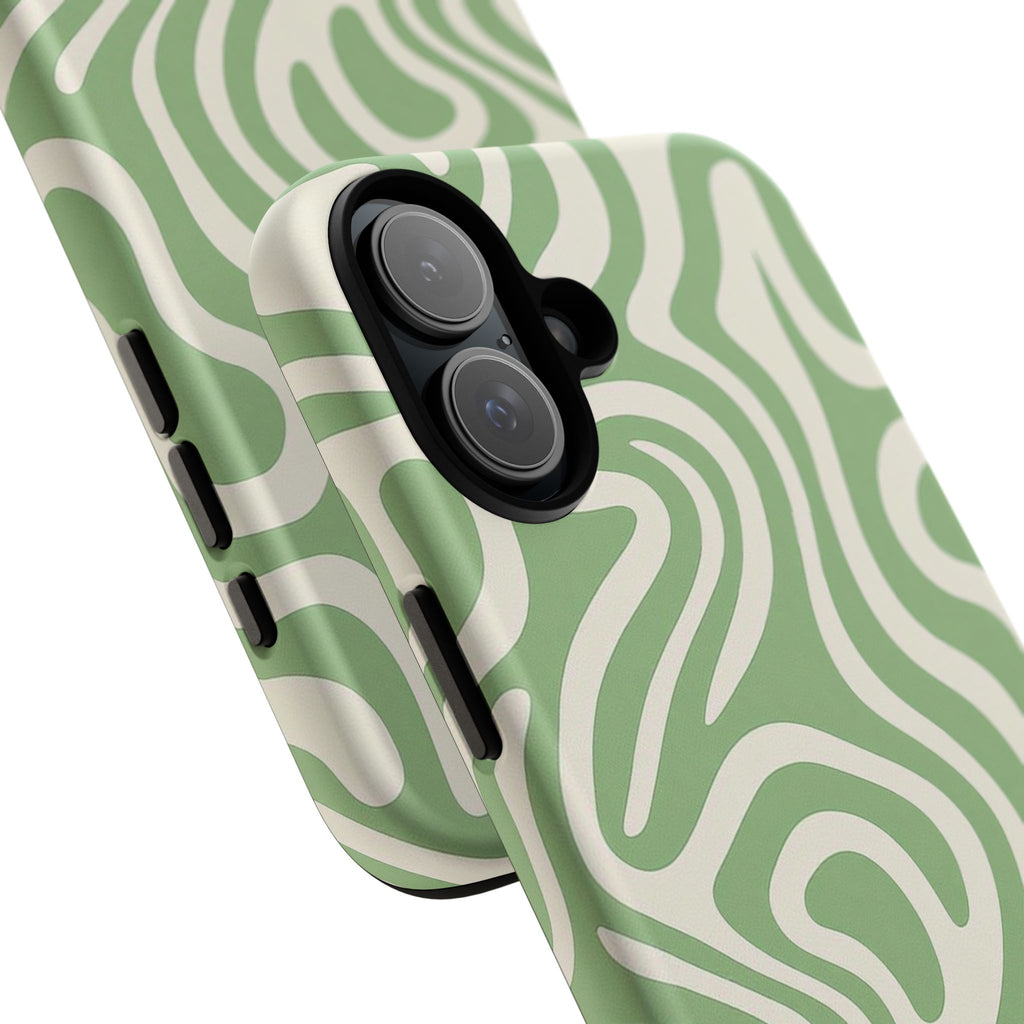 Abstract Green Swirl Phone Case