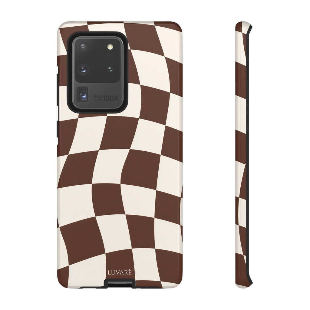 Brown Wavy Checkerboard Case