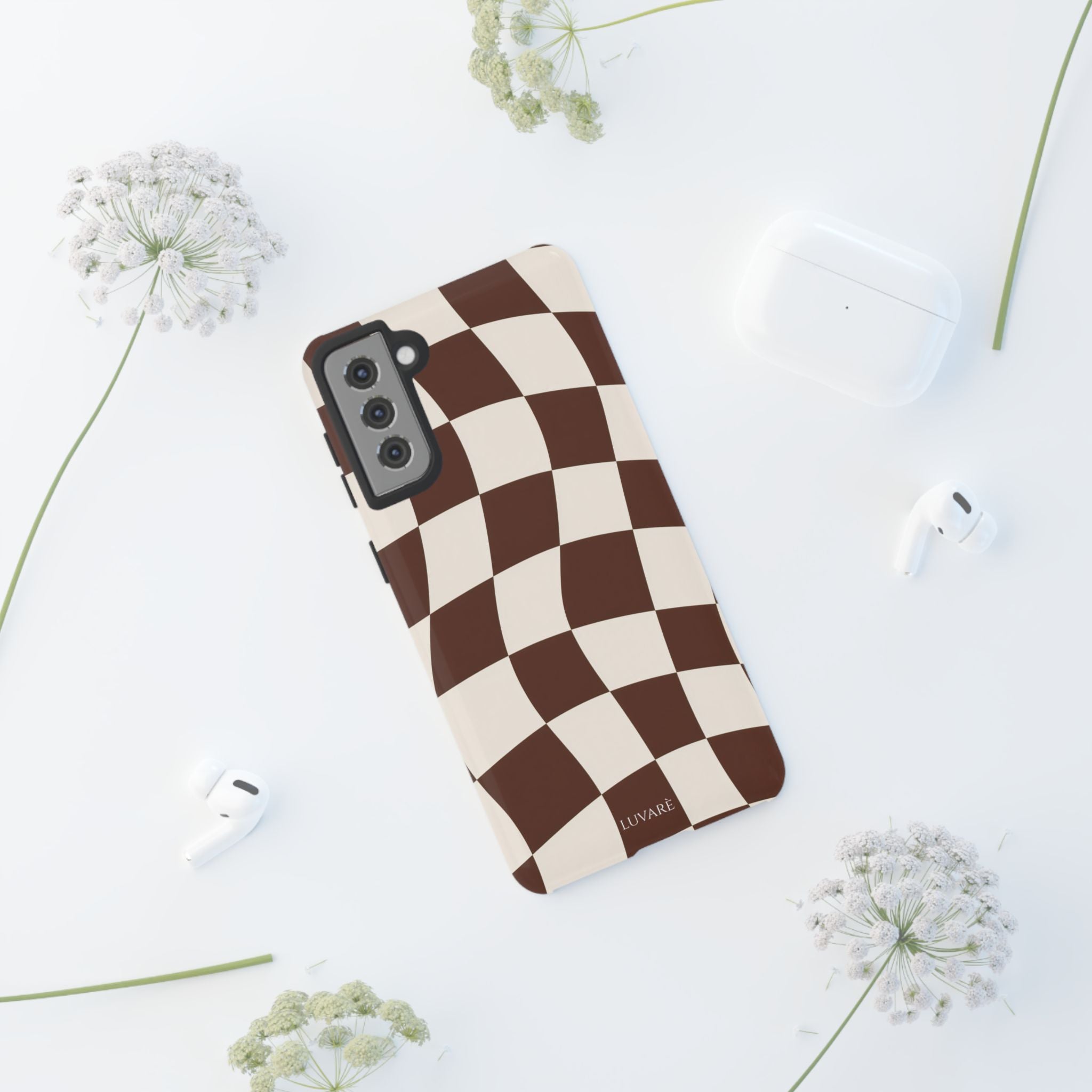 Brown Wavy Checkerboard Case