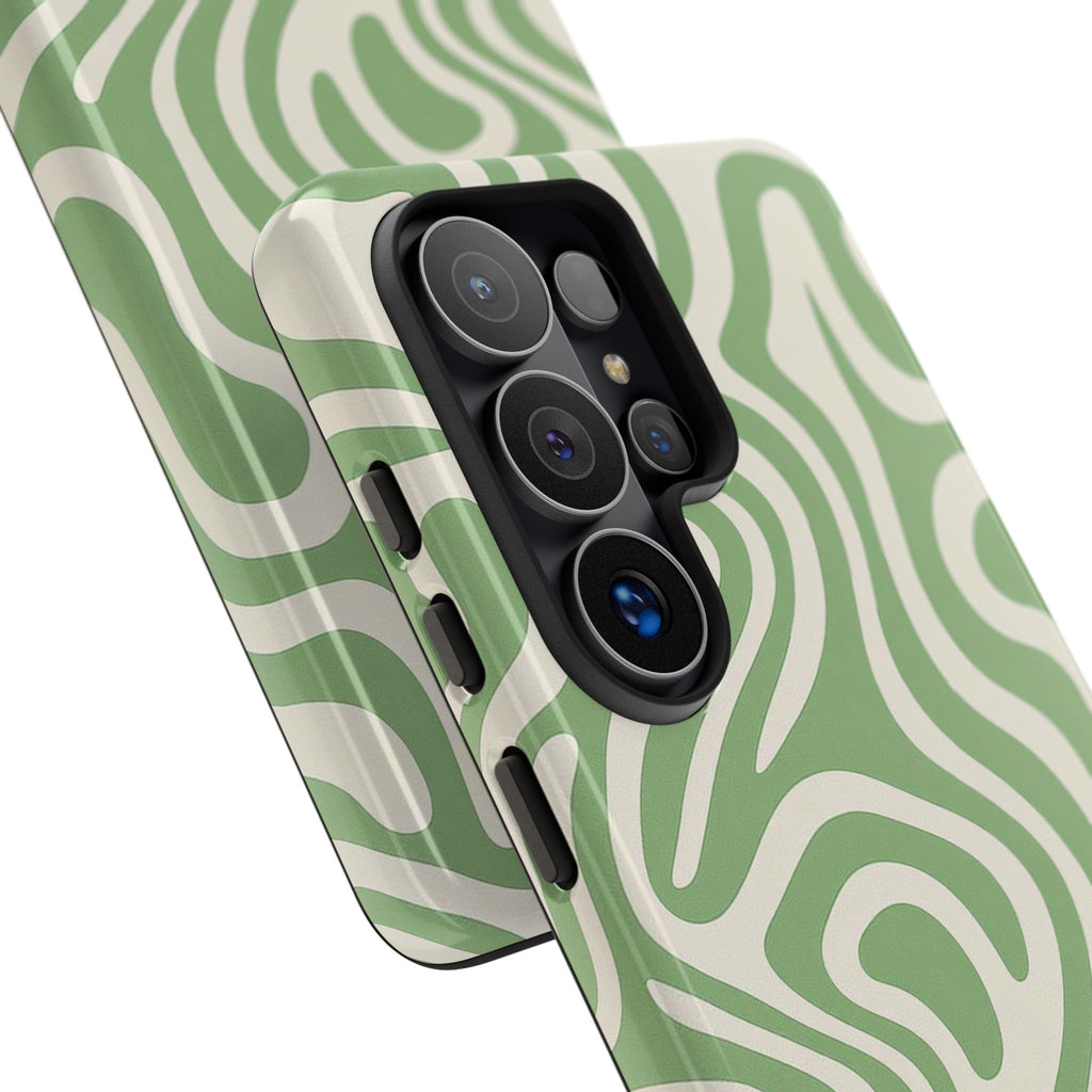 Abstract Green Swirl Phone Case