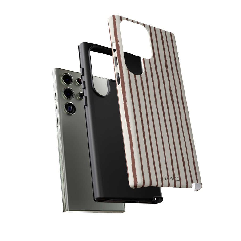 Brown Drawn Stripe Case