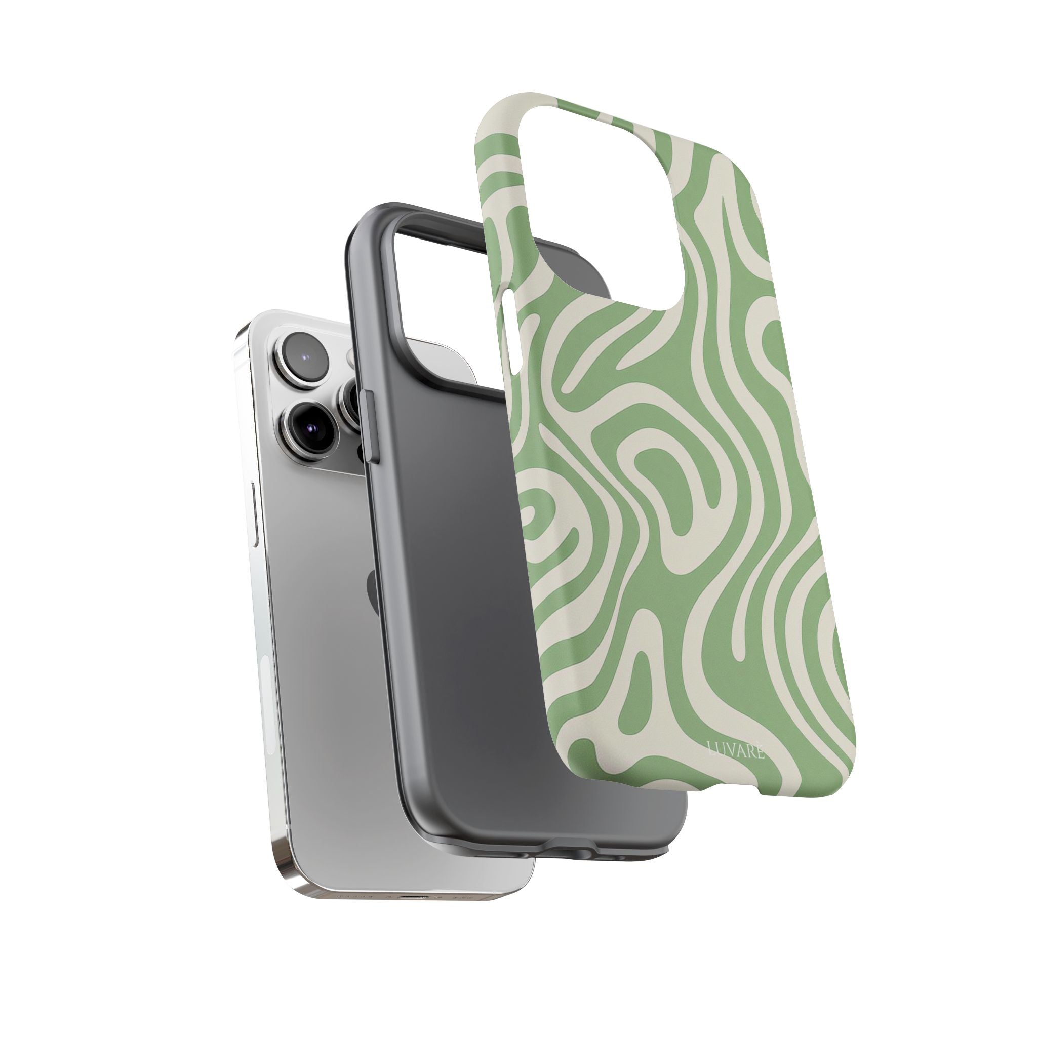 Abstract Green Swirl Phone Case