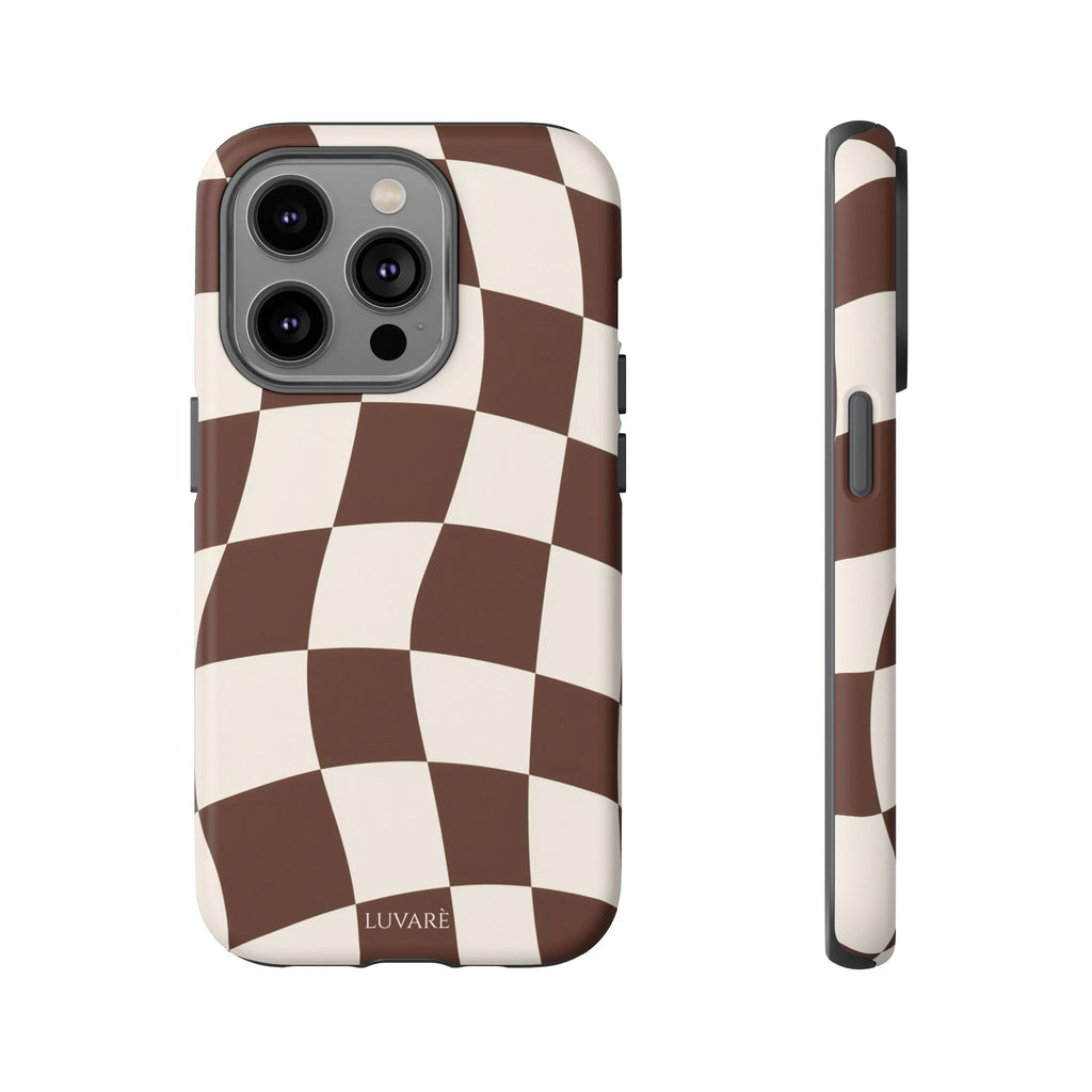 Brown Wavy Checkerboard Case