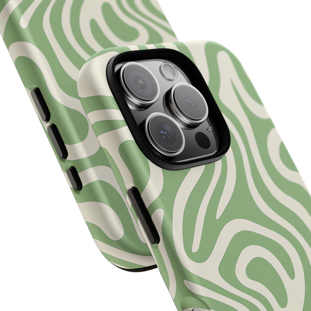 Abstract Green Swirl Phone Case