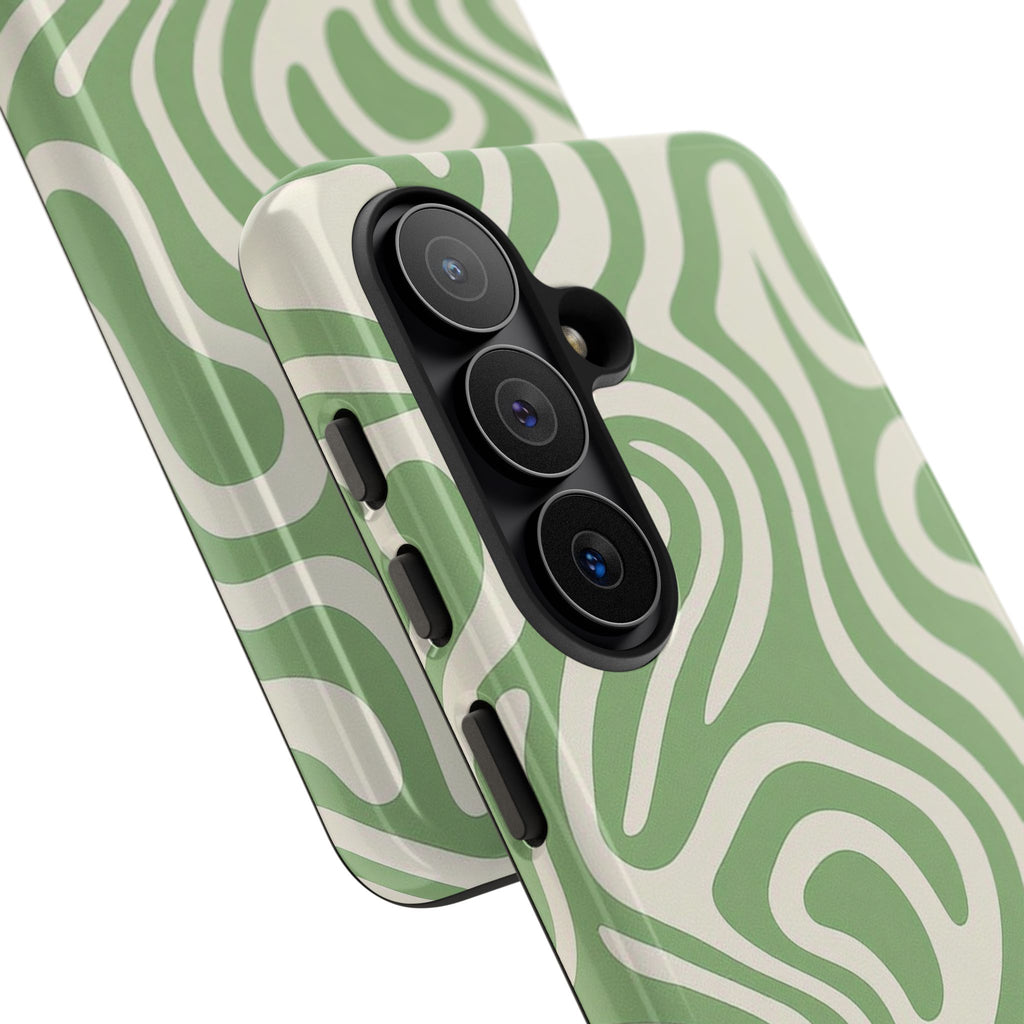 Abstract Green Swirl Phone Case