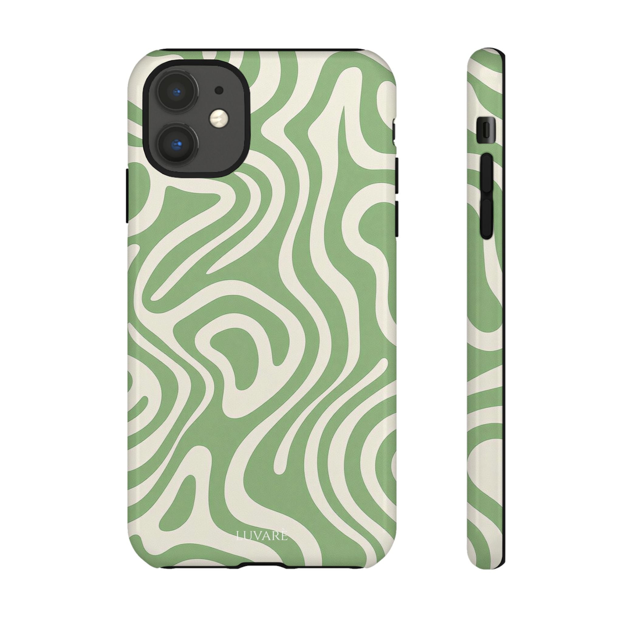 Abstract Green Swirl Phone Case