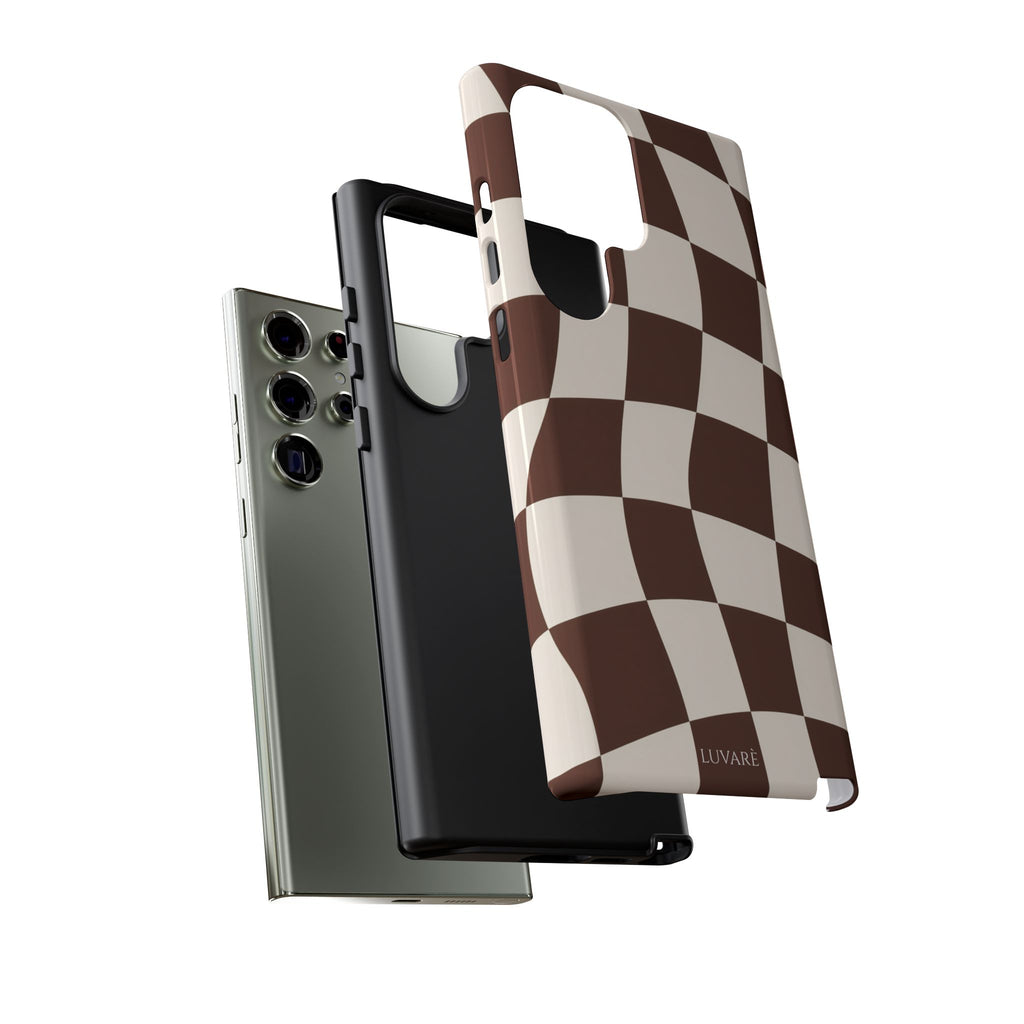 Brown Wavy Checkerboard Case