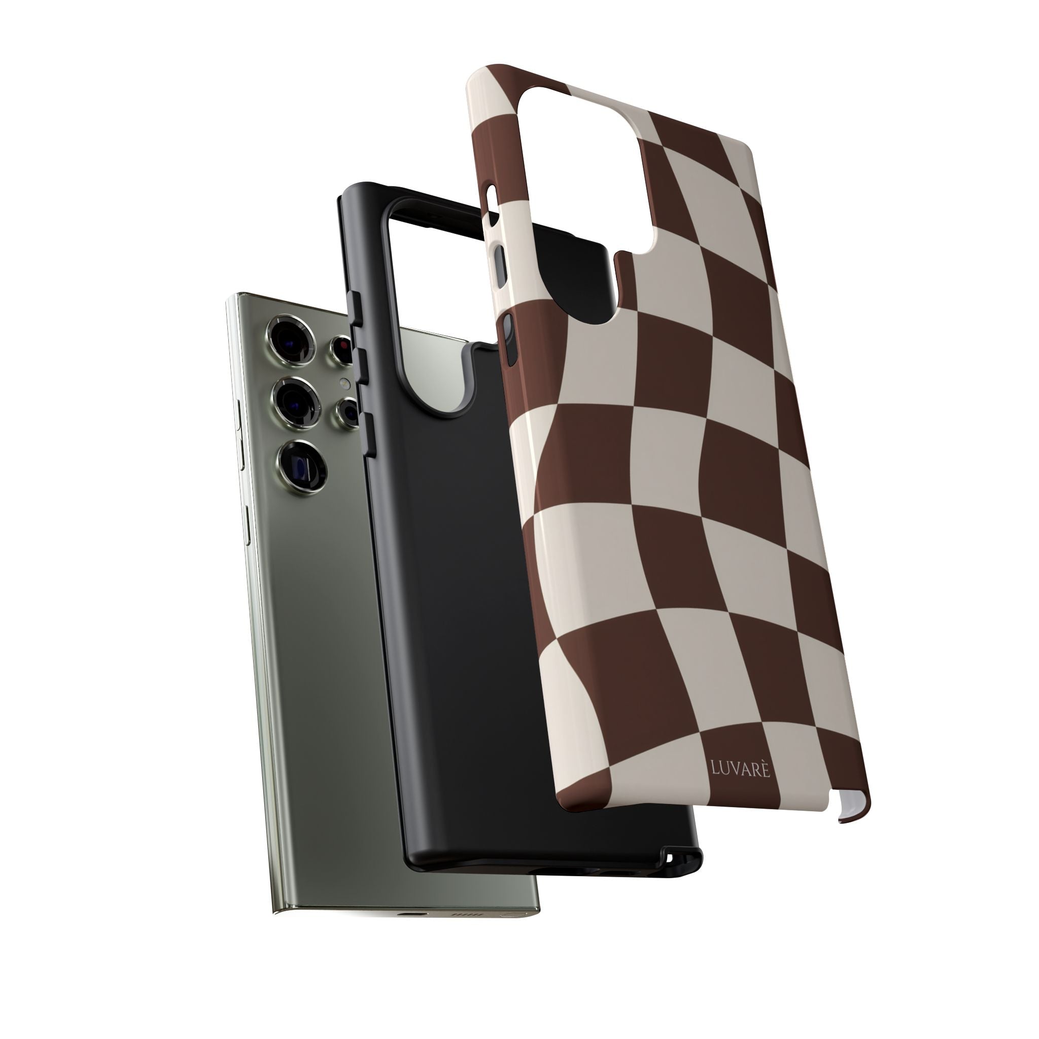 Brown Wavy Checkerboard Case