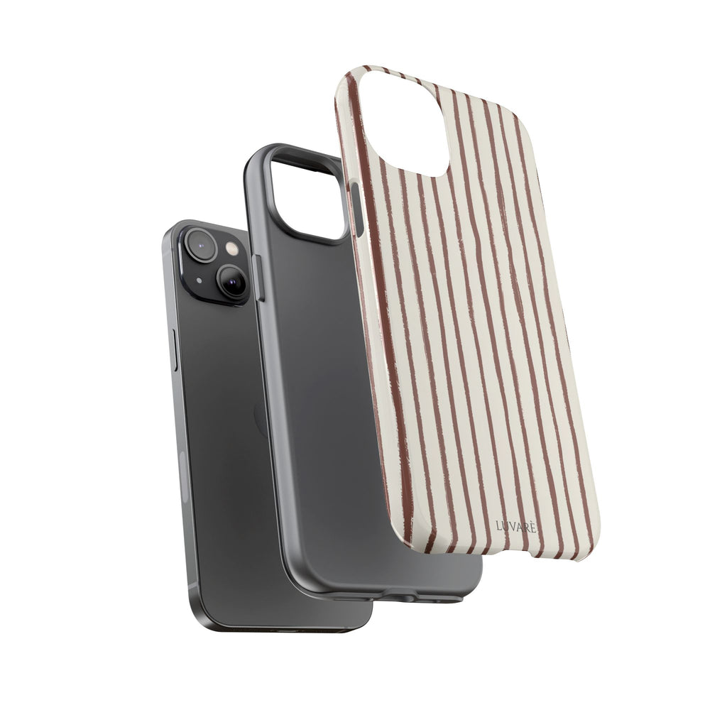 Brown Drawn Stripe Case