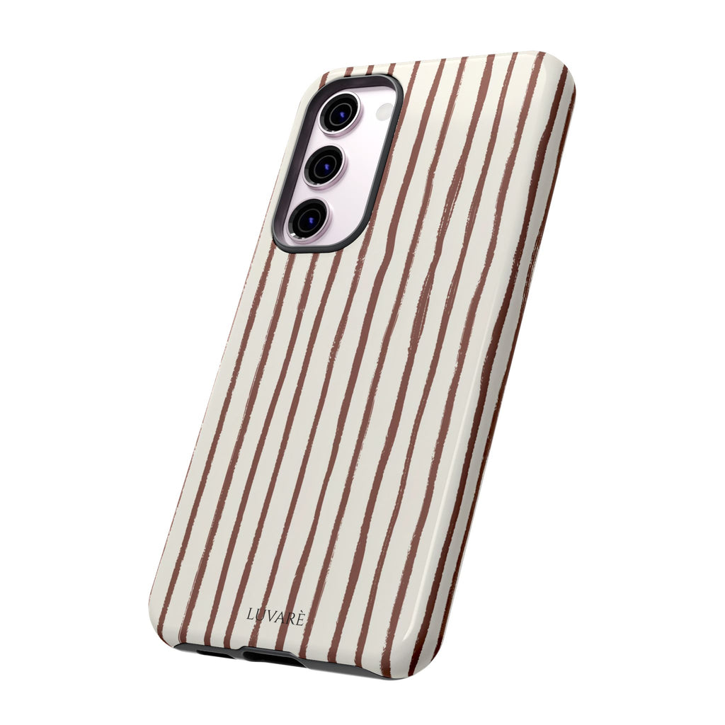 Brown Drawn Stripe Case