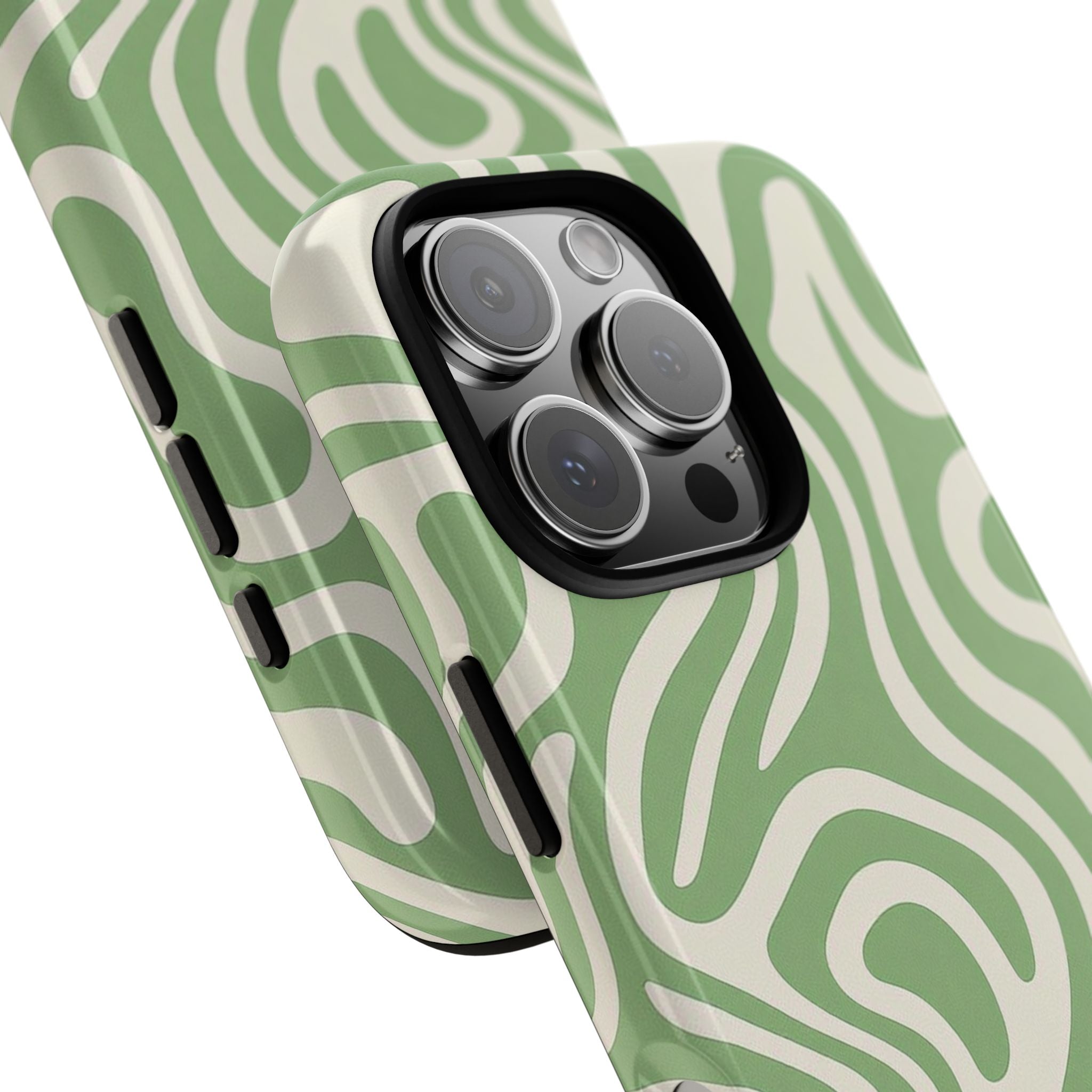 Abstract Green Swirl Phone Case