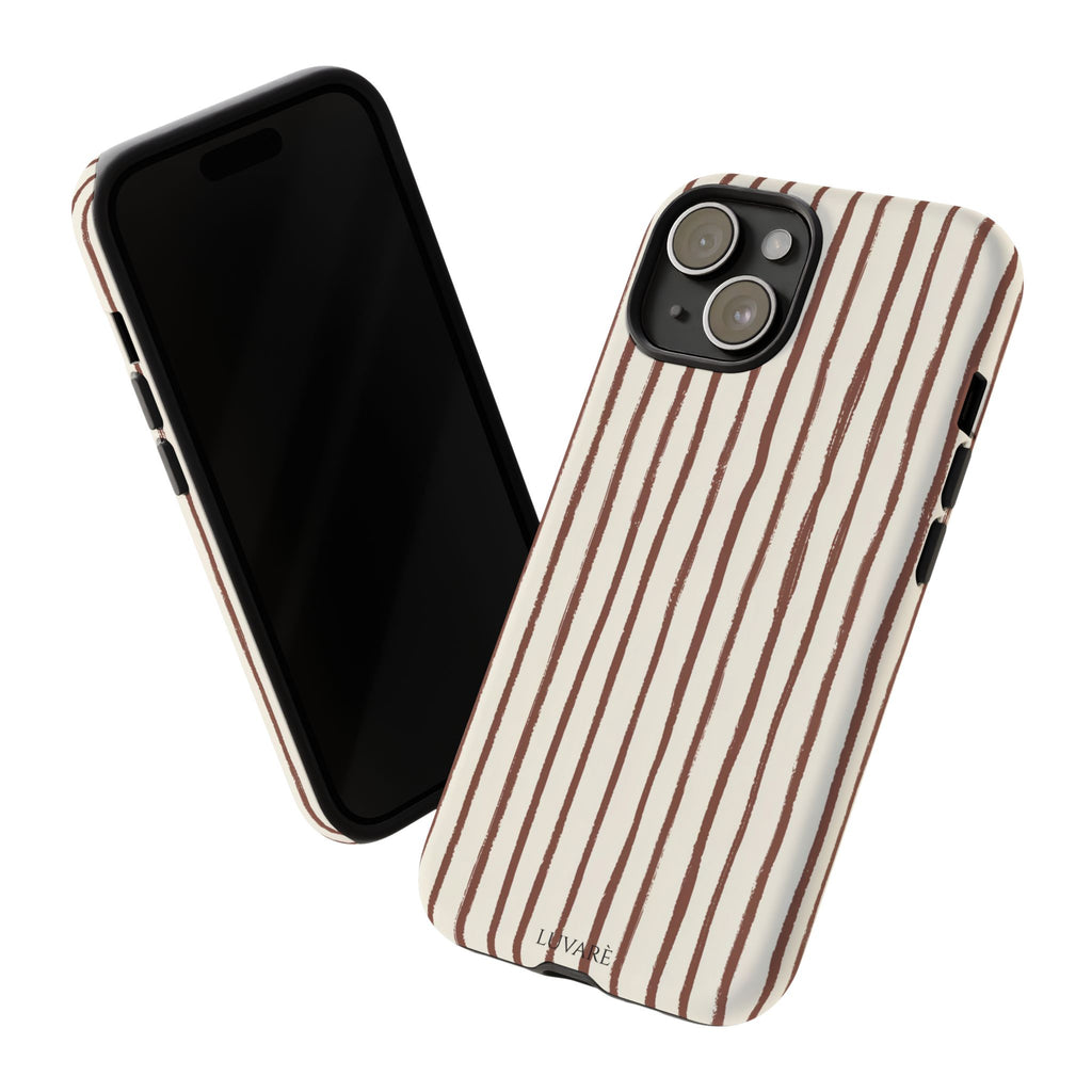 Brown Drawn Stripe Case