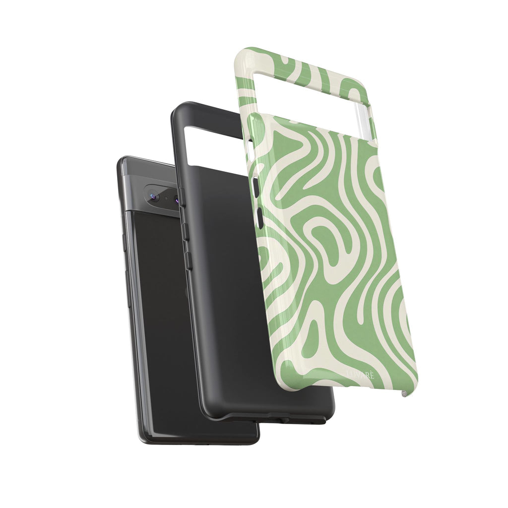 Abstract Green Swirl Phone Case