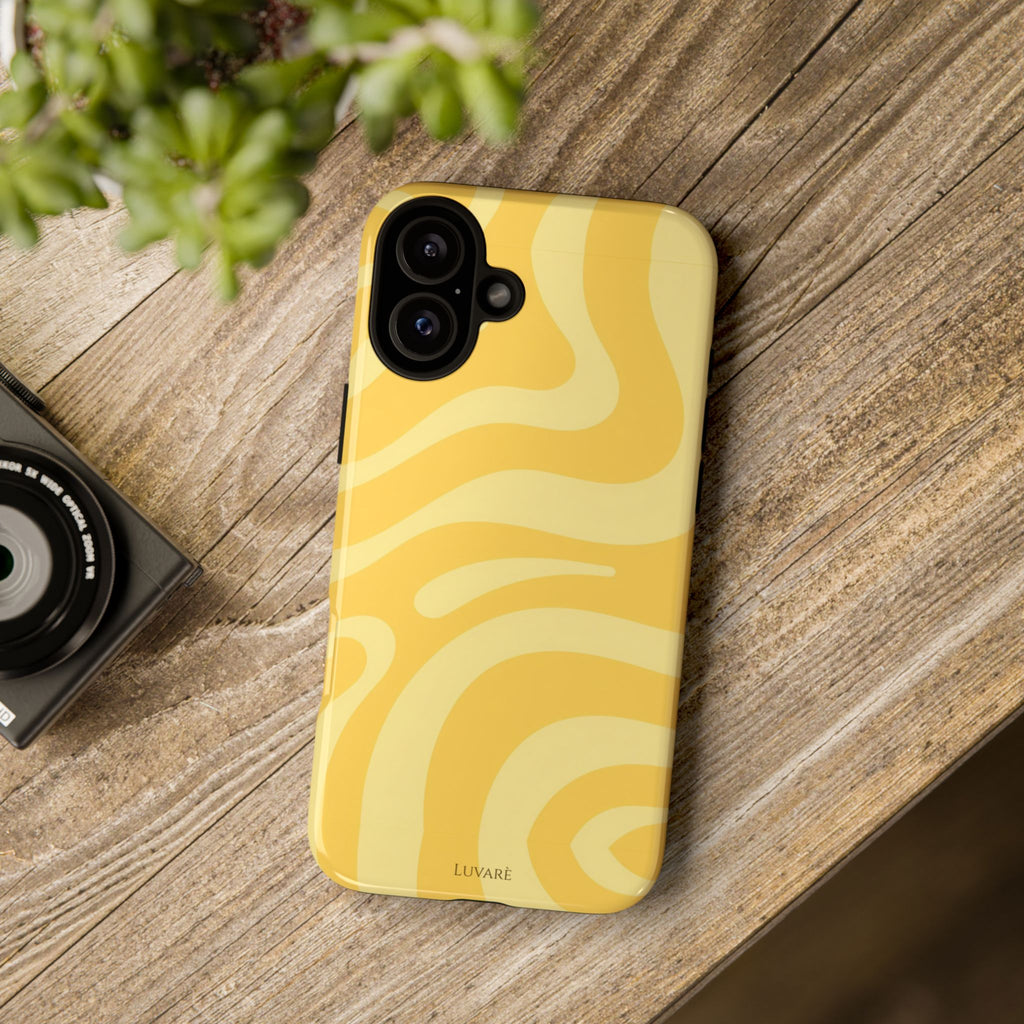 Yellow Retro Swirl Case