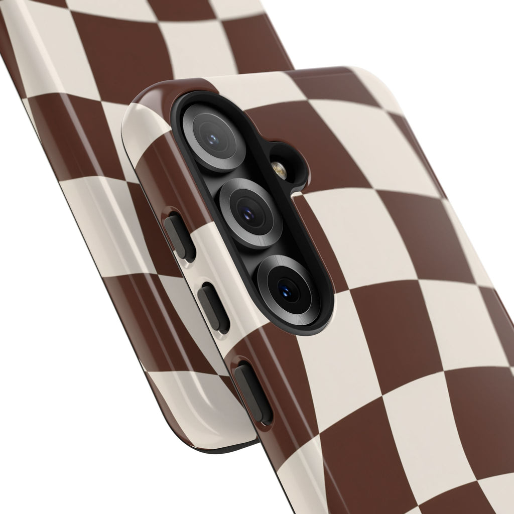 Brown Wavy Checkerboard Case