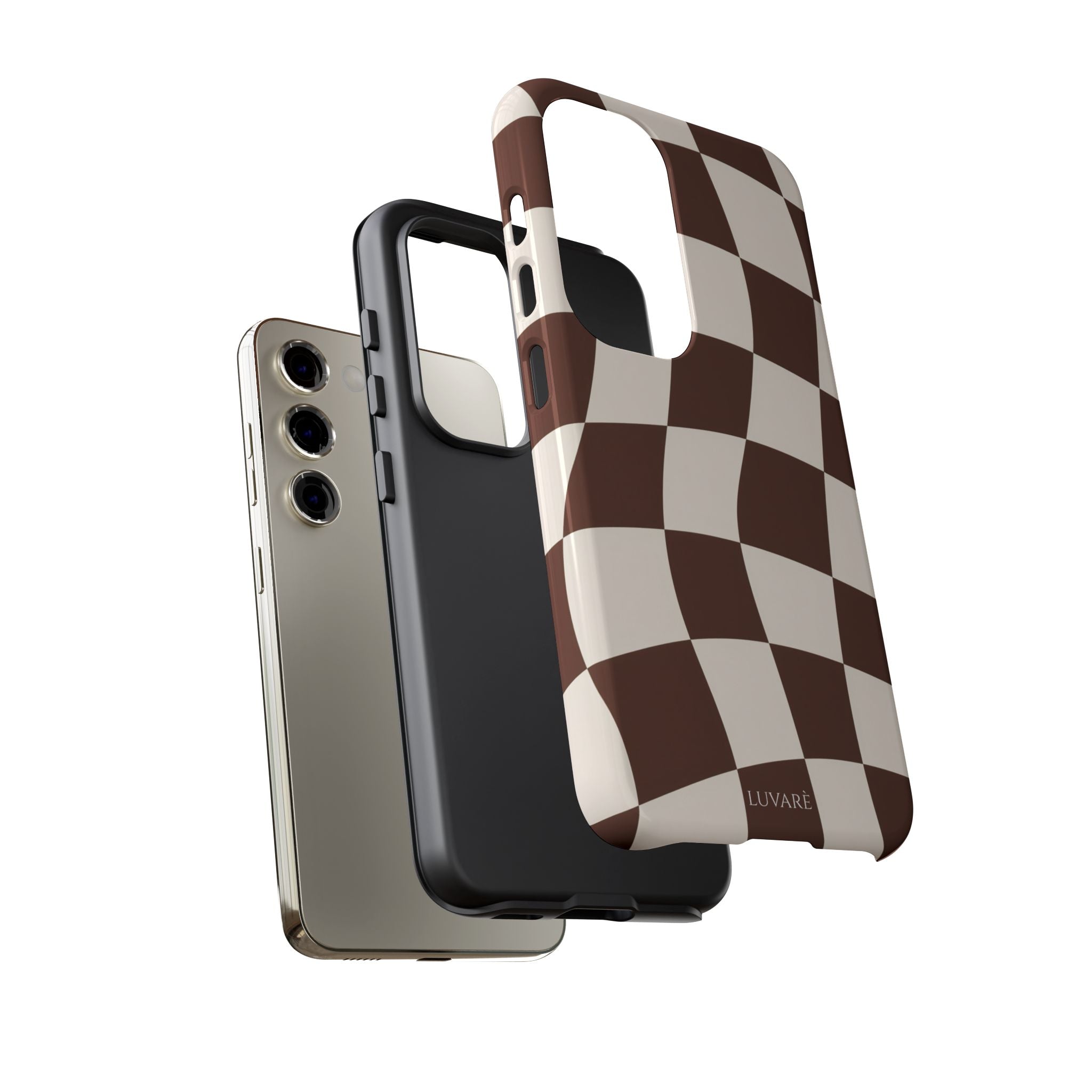 Brown Wavy Checkerboard Case